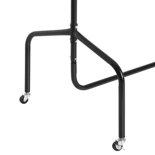 HOMCOM Charriot com Rodas 150x60x170 cm Organizador de Roupas com Rodas para Dormitório Entrada Corredor Preto