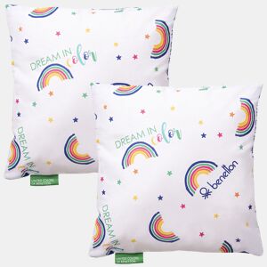 Conjunto de 2 almofadas 100% algodão Cor branca