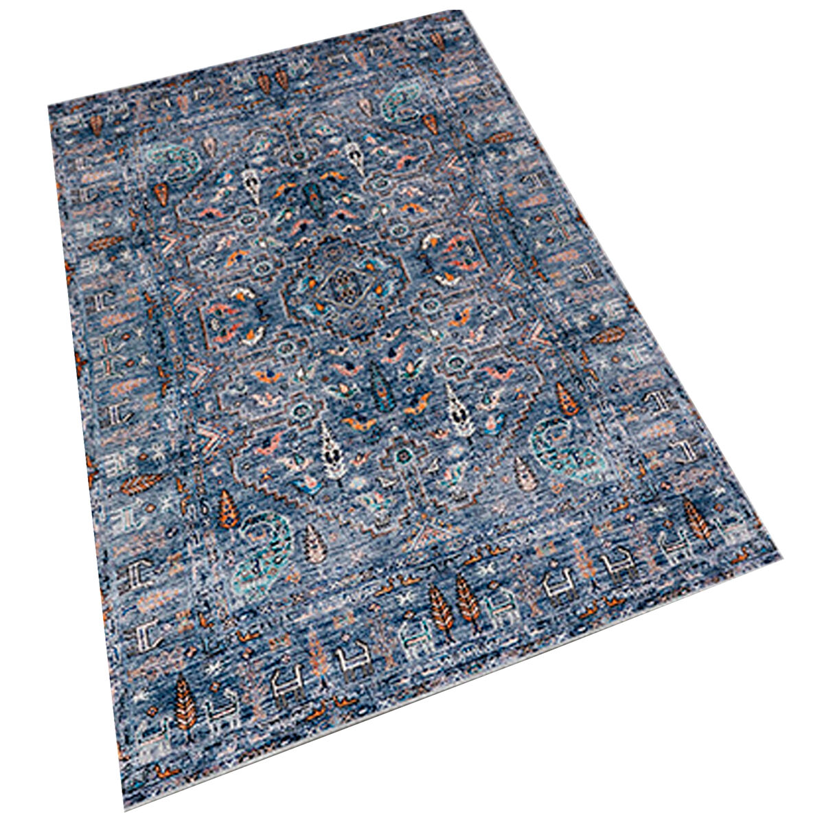 Alfombra De 60 X 100Cm 100x60 Azul