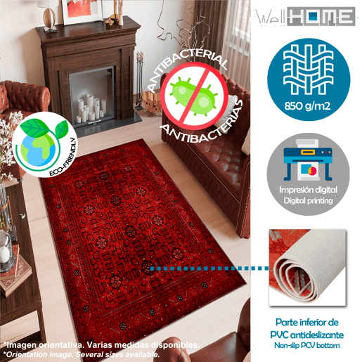 Tapete de poliéster estampado 80 X 120Cm