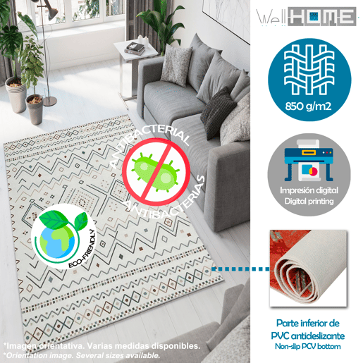 80 x 150cm carpete de poliéster estampado