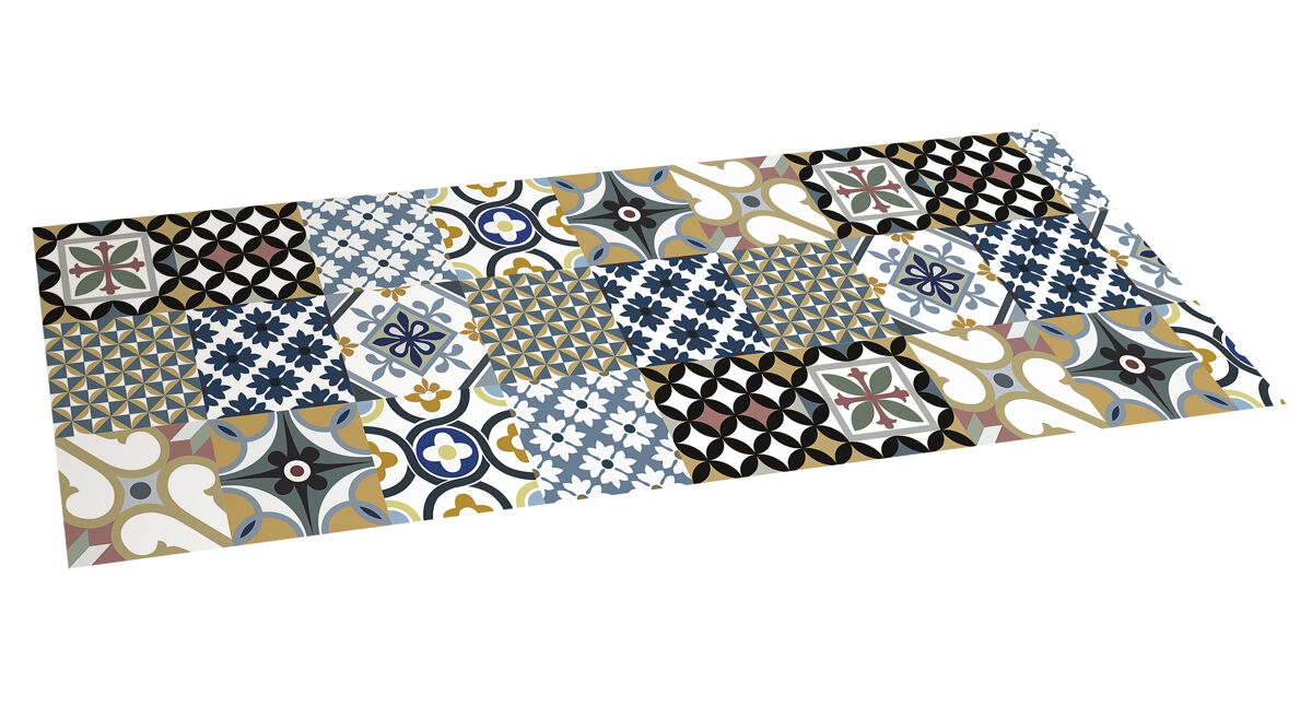 Alfombra Vinílica Acolchada 140x50 Multicolor