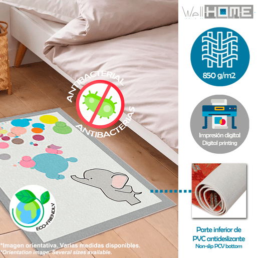 100 x 200 cm carpete de poliéster estampado