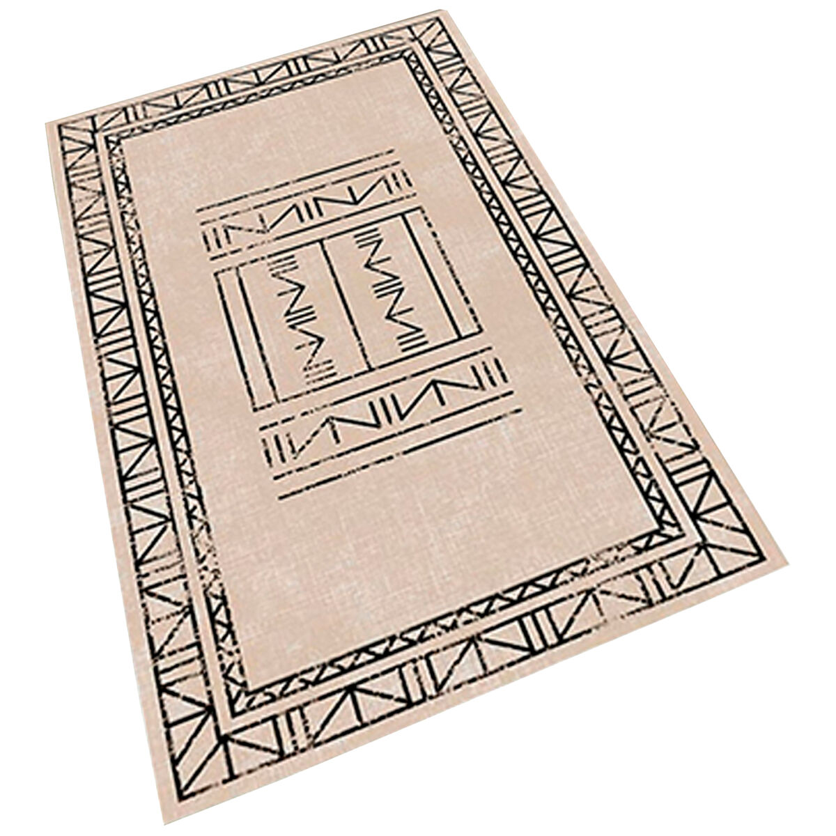 Alfombra De 100 X 200Cm 200x100 Beige