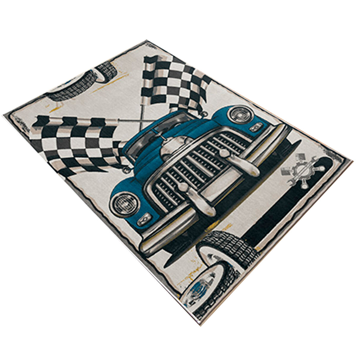 Alfombra De 180 X 280Cm 280x180 Azul