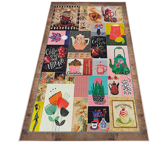 Alfombra de poliester estampada 100 x 150cm