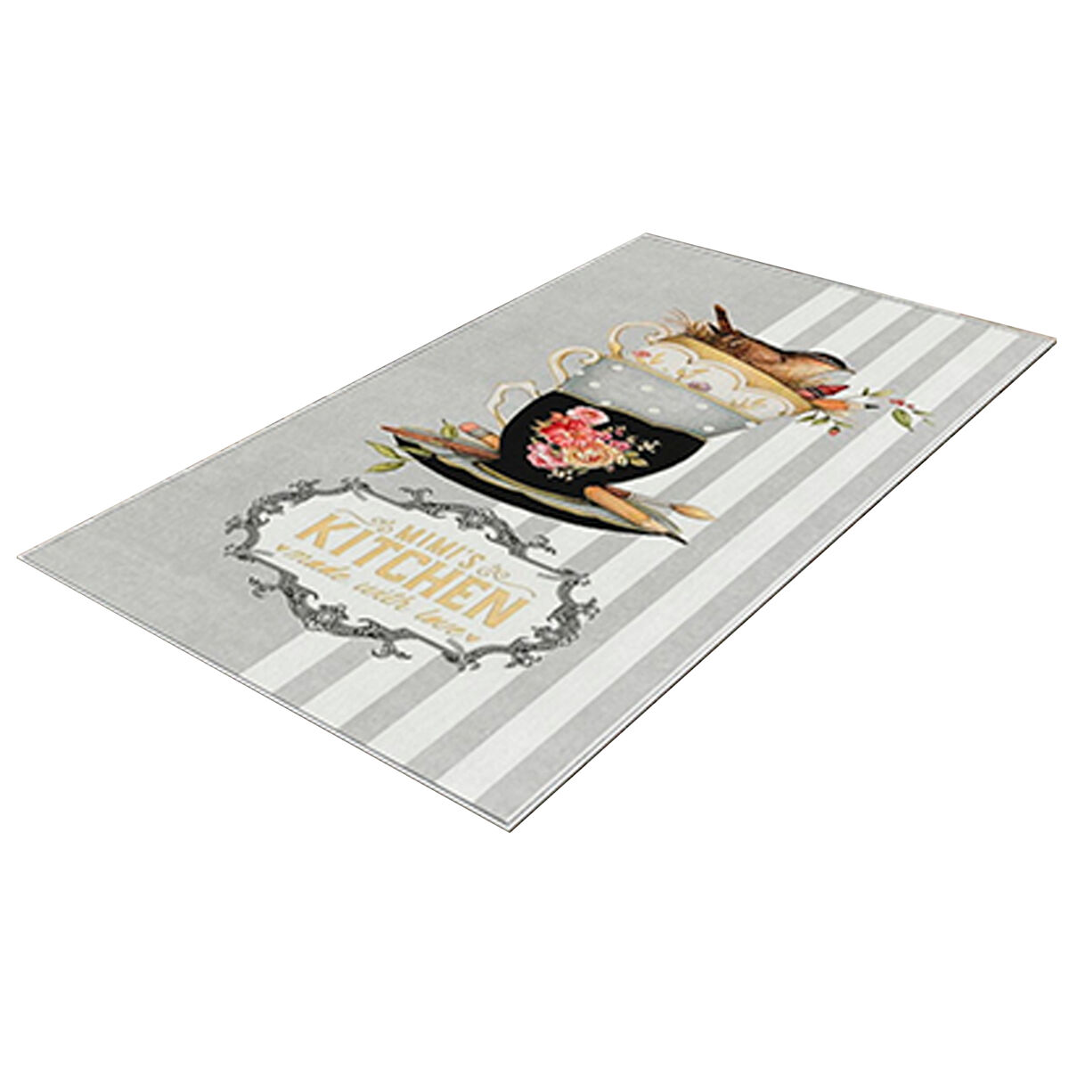 Alfombra De 100 X 150Cm 150x100 Gris Claro