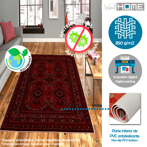 Tapete de poliéster estampado 80 X 150Cm