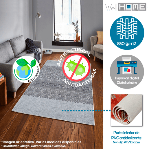 Tapete de poliéster estampado 100 X 200Cm