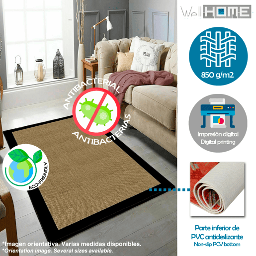 Tapete de poliƩster estampado 80 X 120Cm Tapete de poliƩster estampado 80 X 120Cm