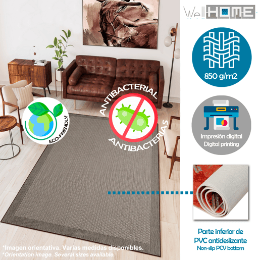 Tapete de poliéster estampado 60 X 100Cm