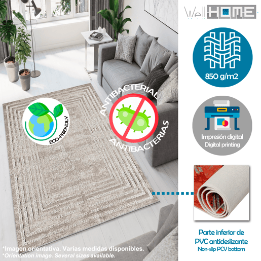 Tapete de poliéster estampado 120 X 180Cm