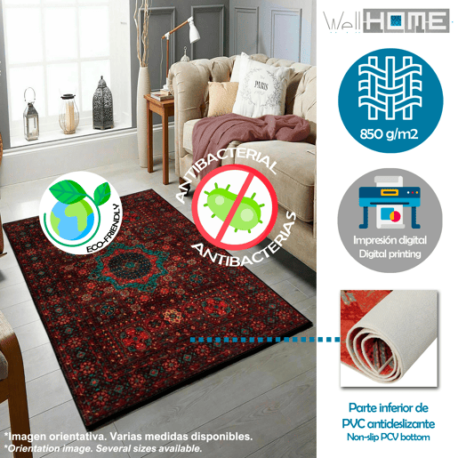 Tapete de poliéster estampado 100 X 150Cm