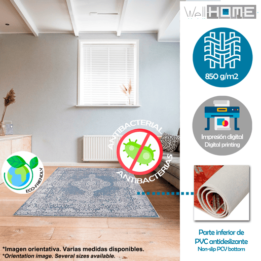 Tapete de poliéster estampado 60 X 100Cm