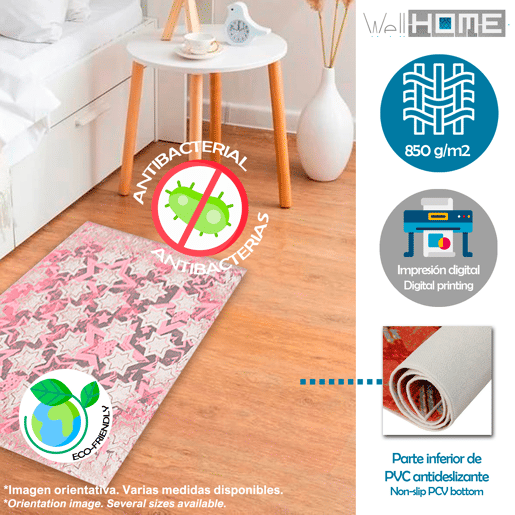 Tapete de poliéster estampado 100 X 150Cm