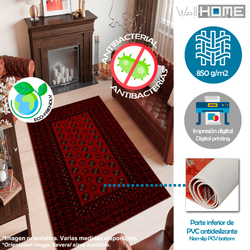 Tapete de poliéster estampado 160 X 230Cm