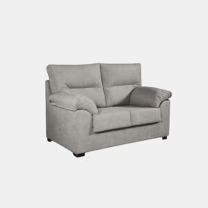 Sofá âmbar de 2 lugares em tecido resistente a manchas 155X90X105 Cm Cor cinzenta