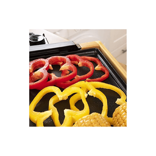 Cecotec Grelhador de mesa de 2000 W, com estrutura de bambu, termostato regulável e placa antiaderente com superfície mista de metade grill, apta para máquina da louça.