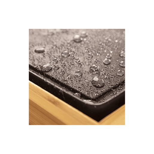Cecotec Grelhador de mesa elétrico de 2000 W, com estrutura de bambu, termostato regulável e placa antiaderente com superfície mista de grill e prancha, revestimento de alumínio fundido e apta para máquina da louça.