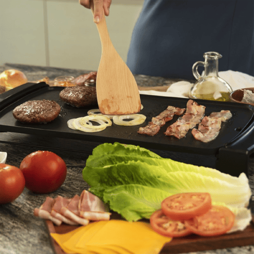 Cecotec Grelhador de mesa elétrico de grande potência com 2600 W, revestimento antiaderente, resistência em E, termostato regulável e apto para máquina da louça.