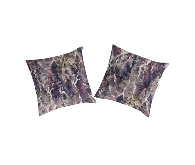 Funda de almohada (2) hazar violeta/beige 65x65(2) cm