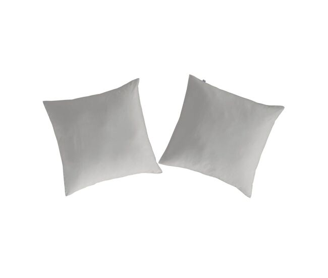 Funda de almohada casual (2) gris 80x80(2) cm