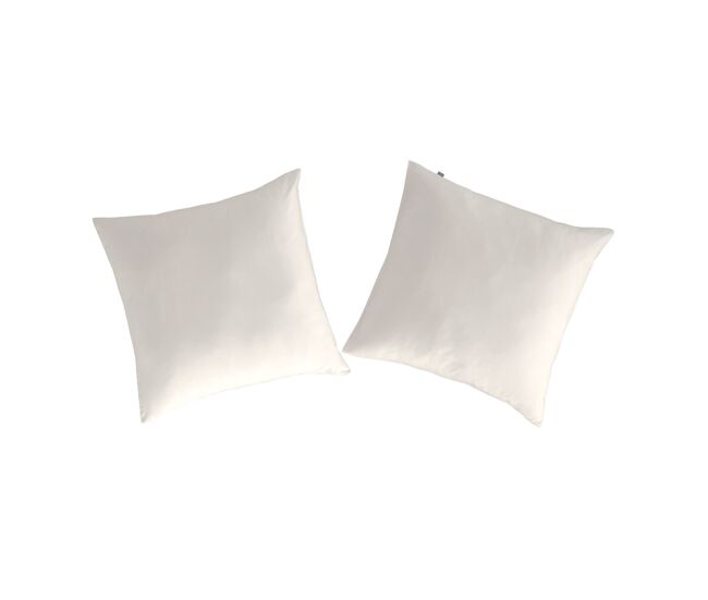 2 fundas de almohada de algodón casual 80x80 cm marfil