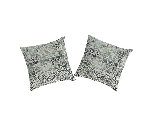 Funda de almohada (2) alain azul/gris 65x65(2) cm