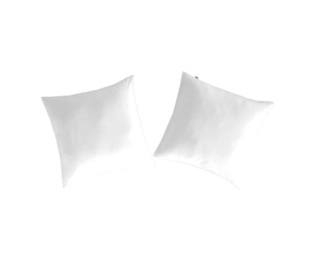 2 fundas de almohada de algodón casual 80x80 cm blanco