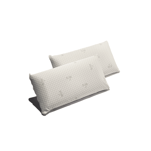 Conjunto de 2 Travesseiros Viscoelásticos de Soja, 150 cm, Firmeza Média, Ergonômicos e Adaptáveis à Cabeça e Pescoço