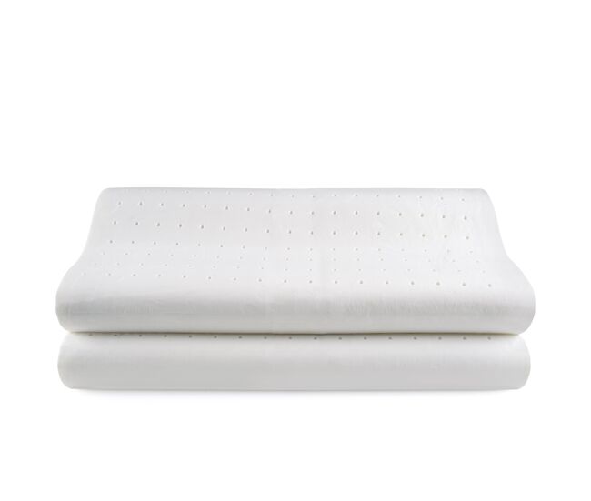 Pack 2 almohadas visco perforada cervical alta gama 70 cm