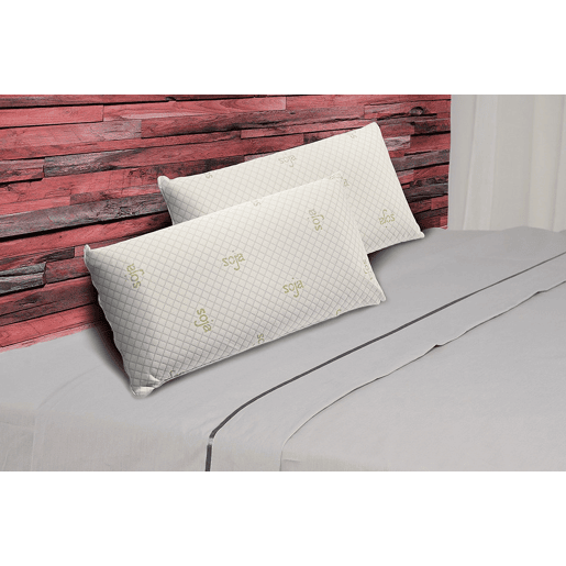Pacote com 2 Travesseiros Viscoelásticos de Soja de 70 cm, Firmeza Média, Ergonômicos e Adaptáveis à Cabeça e Pescoço. Pacote com 2 Travesseiros Viscoelásticos de Soja de 70 cm, Firmeza Média, Ergonômicos e Adaptáveis à Cabeça e Pescoço.