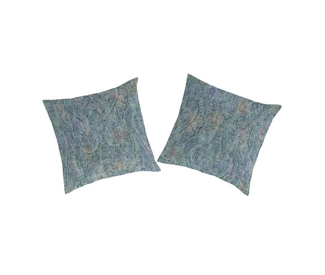 Funda de almohada (2) yandel azul/verde 65x65(2) cm