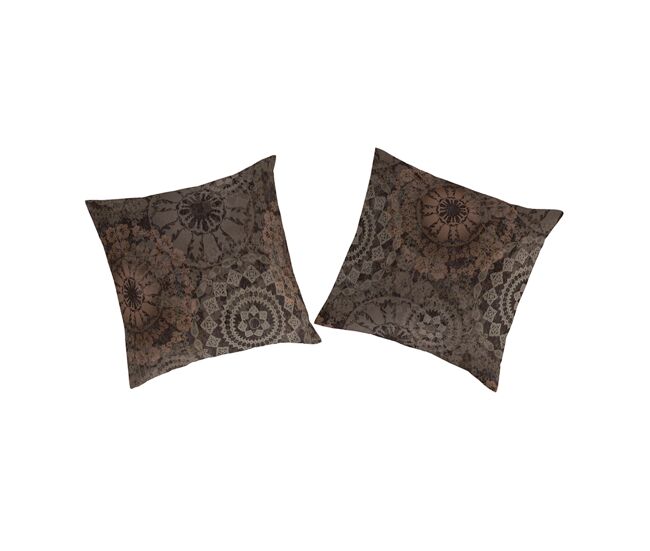 Funda de almohada (2) eider beige/gris/rosa 65x65(2) cm
