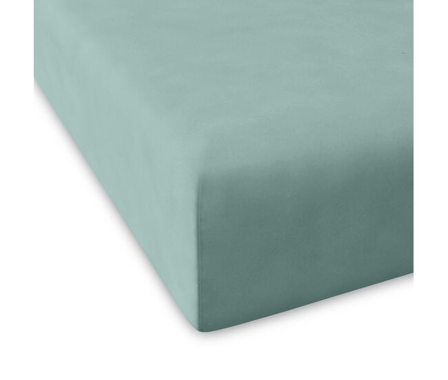 Sábana bajera casual aguamarina 90x200+28 cm