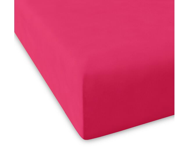 Sábana bajera casual fucsia 140x200+28 cm