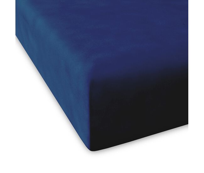 Sábana bajera casual azul marino 140x200+28 cm