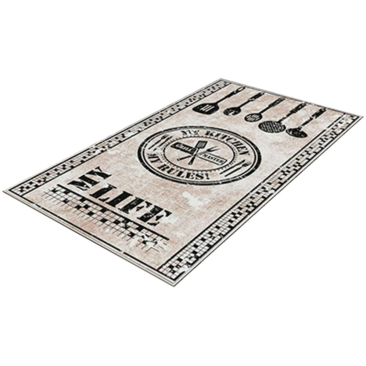 Alfombra de poliester estampada 80 x 120cm