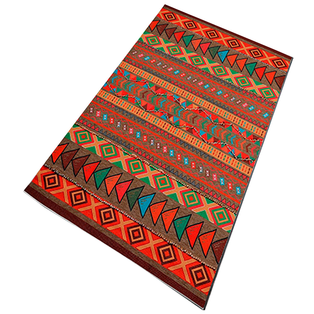 Alfombra De 140 X 220Cm 220x140 Terracota
