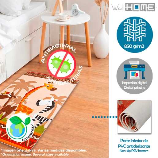 160 x 230cm carpete de poliéster estampado