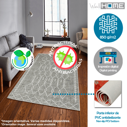 80 x 150cm carpete de poliéster estampado