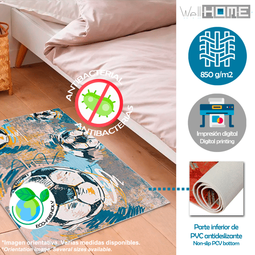 100 x 200 cm carpete de poliéster estampado