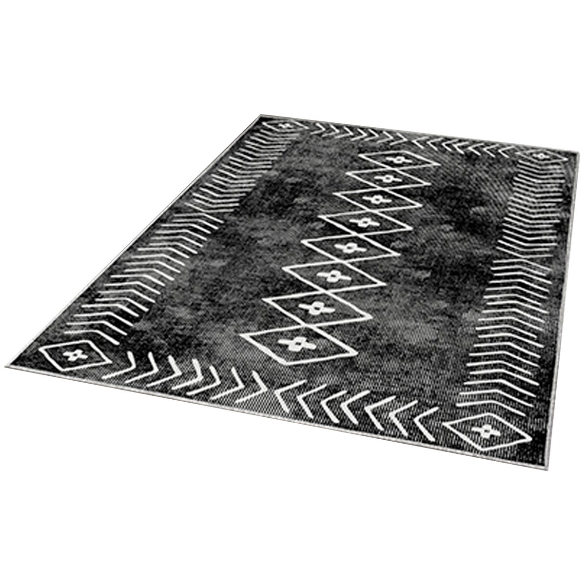 Alfombra De 160 X 230Cm 230x160 Negro
