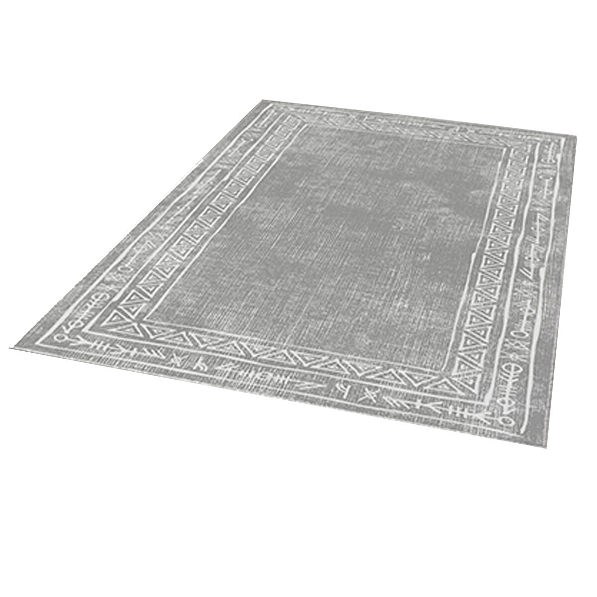Alfombra De 100 X 200Cm 200x100 Gris Claro