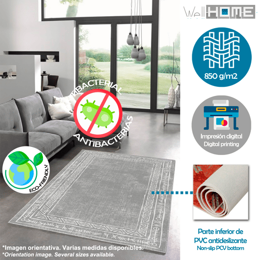 60 x 100cm carpete de poliéster estampado