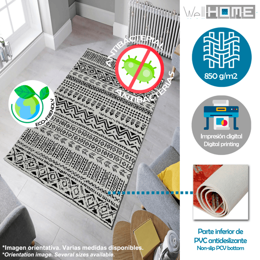 Tapete de poliéster estampado de 80 cm