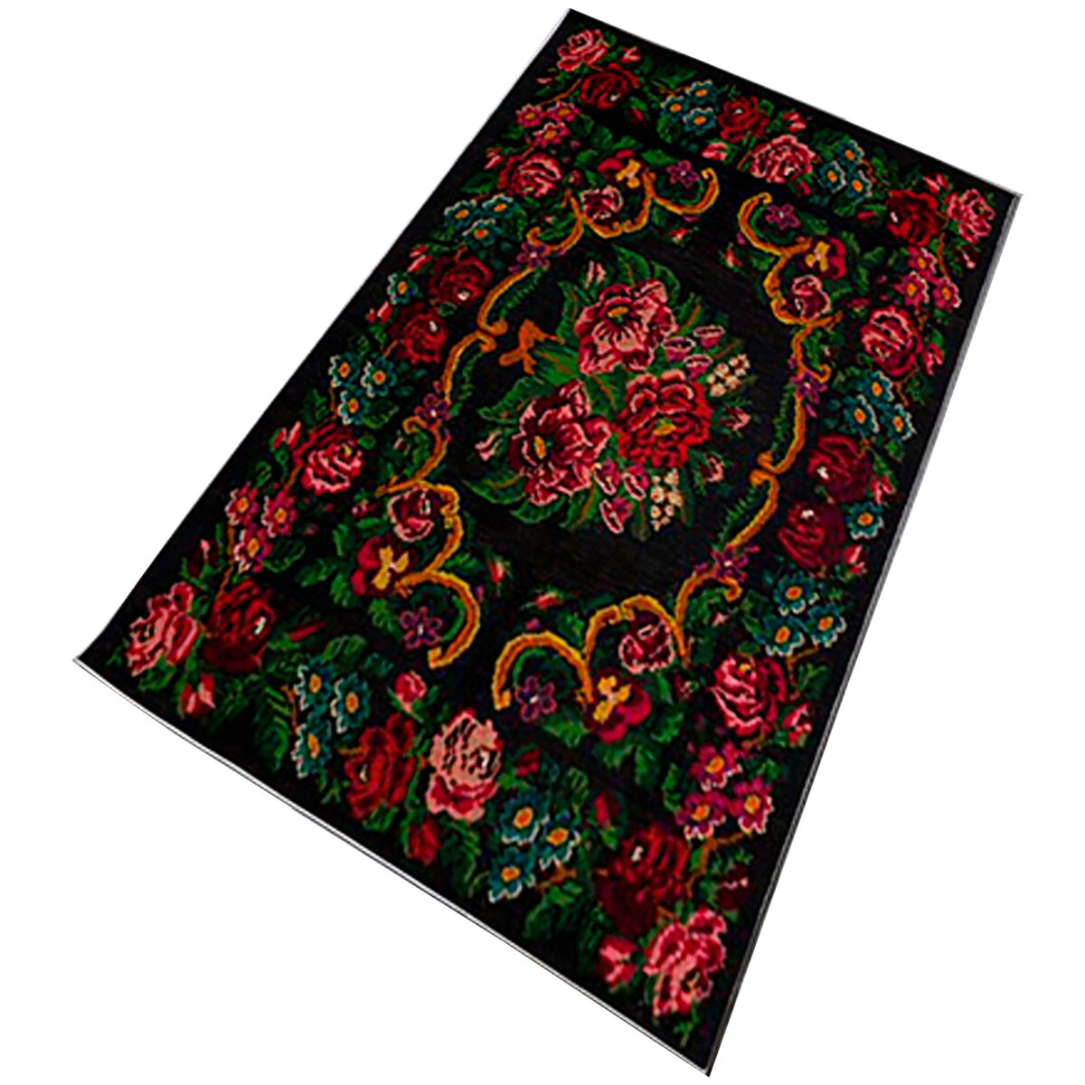 Alfombra De 160 X 230Cm 230x160 Negro