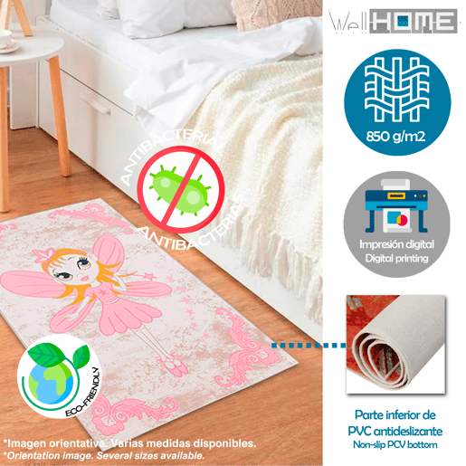 100 x 150cm carpete de poliéster estampado