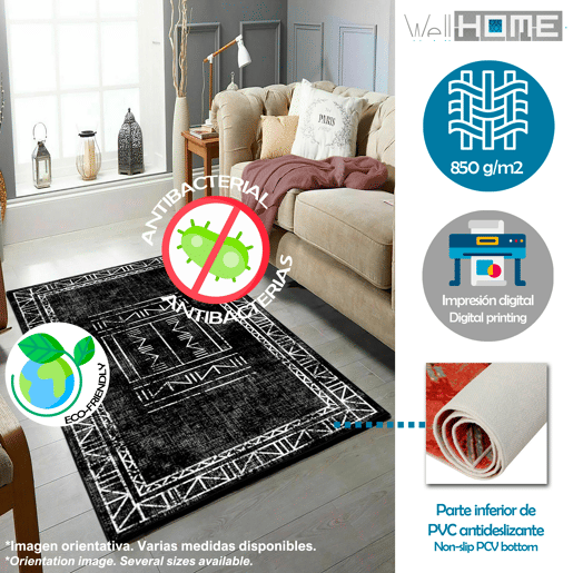 100 x 150cm carpete de poliéster estampado
