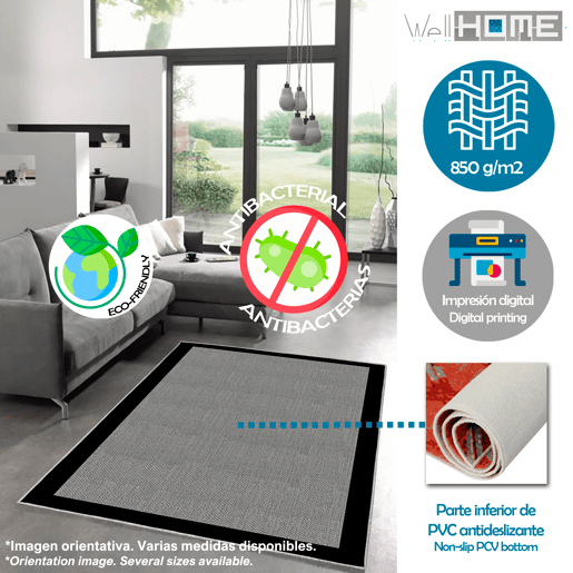 80 x 150cm carpete de poliéster estampado